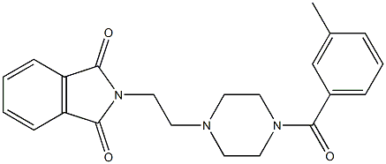 2-[2-[4-(3-methylbenzoyl)piperazin-1-yl]ethyl]isoindole-1,3-dione Struktur