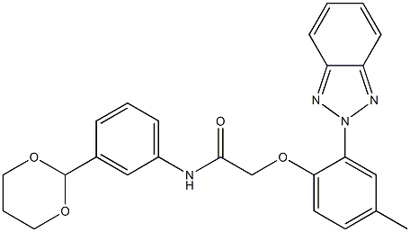 2-[2-(benzotriazol-2-yl)-4-methylphenoxy]-N-[3-(1,3-dioxan-2-yl)phenyl]acetamide