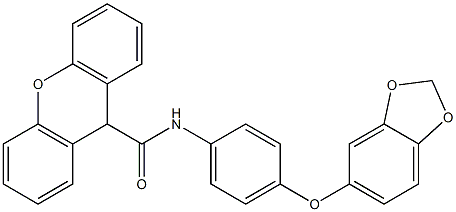 N-[4-(1,3-benzodioxol-5-yloxy)phenyl]-9H-xanthene-9-carboxamide