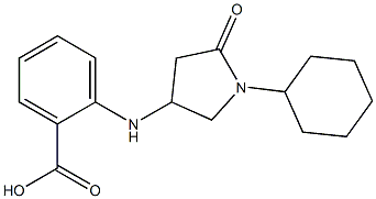 2-[(1-cyclohexyl-5-oxopyrrolidin-3-yl)amino]benzoic acid Structure