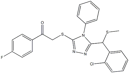 2-[[5-[(2-chlorophenyl)methylsulfanylmethyl]-4-phenyl-1,2,4-triazol-3-yl]sulfanyl]-1-(4-fluorophenyl)ethanone