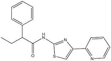 2-phenyl-N-(4-pyridin-2-yl-1,3-thiazol-2-yl)butanamide Structure