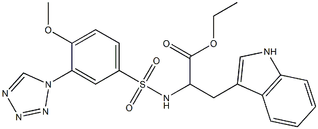 ethyl 3-(1H-indol-3-yl)-2-[[4-methoxy-3-(tetrazol-1-yl)phenyl]sulfonylamino]propanoate