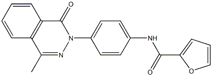 N-[4-(4-methyl-1-oxophthalazin-2-yl)phenyl]furan-2-carboxamide,,结构式