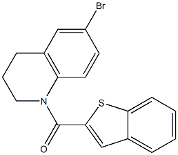 1-benzothiophen-2-yl-(6-bromo-3,4-dihydro-2H-quinolin-1-yl)methanone Struktur
