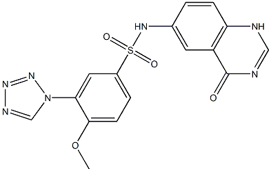  4-methoxy-N-(4-oxo-1H-quinazolin-6-yl)-3-(tetrazol-1-yl)benzenesulfonamide