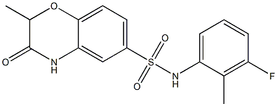 N-(3-fluoro-2-methylphenyl)-2-methyl-3-oxo-4H-1,4-benzoxazine-6-sulfonamide Structure