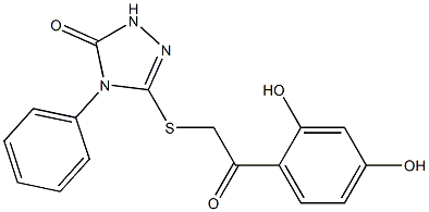  3-[2-(2,4-dihydroxyphenyl)-2-oxoethyl]sulfanyl-4-phenyl-1H-1,2,4-triazol-5-one