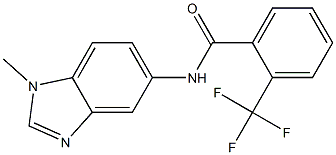 N-(1-methylbenzimidazol-5-yl)-2-(trifluoromethyl)benzamide 化学構造式