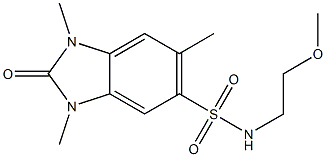 N-(2-methoxyethyl)-1,3,6-trimethyl-2-oxobenzimidazole-5-sulfonamide Structure