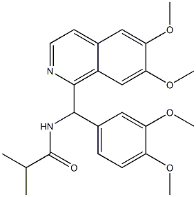 N-[(6,7-dimethoxyisoquinolin-1-yl)-(3,4-dimethoxyphenyl)methyl]-2-methylpropanamide 结构式