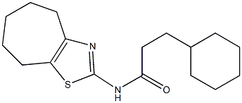 3-cyclohexyl-N-(5,6,7,8-tetrahydro-4H-cyclohepta[d][1,3]thiazol-2-yl)propanamide Struktur