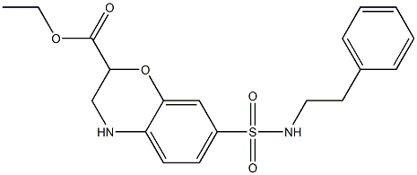 ethyl 7-(2-phenylethylsulfamoyl)-3,4-dihydro-2H-1,4-benzoxazine-2-carboxylate