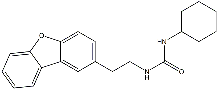 1-cyclohexyl-3-(2-dibenzofuran-2-ylethyl)urea,,结构式