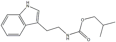 2-methylpropyl N-[2-(1H-indol-3-yl)ethyl]carbamate Struktur