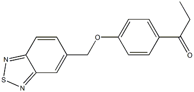 1-[4-(2,1,3-benzothiadiazol-5-ylmethoxy)phenyl]propan-1-one,,结构式