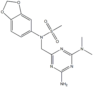 N-[[4-amino-6-(dimethylamino)-1,3,5-triazin-2-yl]methyl]-N-(1,3-benzodioxol-5-yl)methanesulfonamide