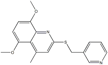 5,8-dimethoxy-4-methyl-2-(pyridin-3-ylmethylsulfanyl)quinoline Structure