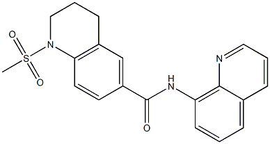 1-methylsulfonyl-N-quinolin-8-yl-3,4-dihydro-2H-quinoline-6-carboxamide Structure