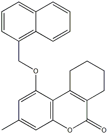 3-methyl-1-(naphthalen-1-ylmethoxy)-7,8,9,10-tetrahydrobenzo[c]chromen-6-one Structure