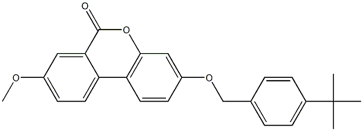 3-[(4-tert-butylphenyl)methoxy]-8-methoxybenzo[c]chromen-6-one Struktur