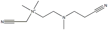 cyanomethyl-[2-[cyanomethyl(dimethyl)azaniumyl]ethyl]-dimethylazanium Struktur