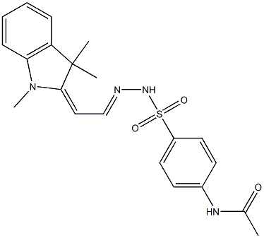 N-[4-[[(E)-[(2E)-2-(1,3,3-trimethylindol-2-ylidene)ethylidene]amino]sulfamoyl]phenyl]acetamide Structure