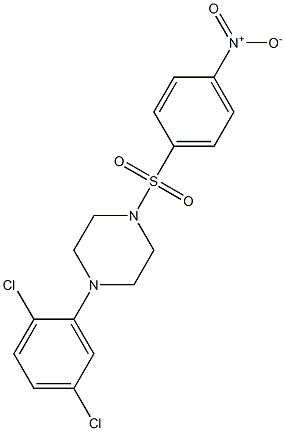 1-(2,5-dichlorophenyl)-4-(4-nitrophenyl)sulfonylpiperazine Structure