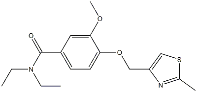 N,N-diethyl-3-methoxy-4-[(2-methyl-1,3-thiazol-4-yl)methoxy]benzamide Struktur