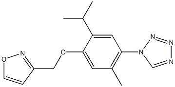 3-[[5-methyl-2-propan-2-yl-4-(tetrazol-1-yl)phenoxy]methyl]-1,2-oxazole Structure