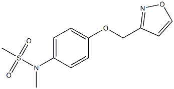 N-methyl-N-[4-(1,2-oxazol-3-ylmethoxy)phenyl]methanesulfonamide,,结构式