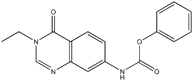 phenyl N-(3-ethyl-4-oxoquinazolin-7-yl)carbamate 结构式