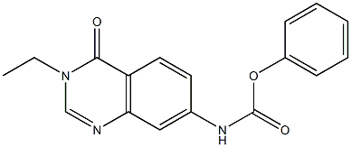 phenyl N-(3-ethyl-4-oxoquinazolin-7-yl)carbamate 化学構造式