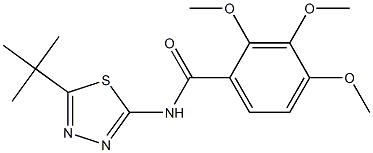 N-(5-tert-butyl-1,3,4-thiadiazol-2-yl)-2,3,4-trimethoxybenzamide Struktur