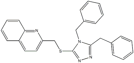 2-[(4,5-dibenzyl-1,2,4-triazol-3-yl)sulfanylmethyl]quinoline Structure