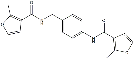 2-methyl-N-[[4-[(2-methylfuran-3-carbonyl)amino]phenyl]methyl]furan-3-carboxamide Struktur