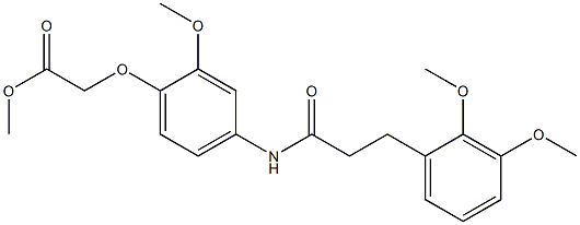 methyl 2-[4-[3-(2,3-dimethoxyphenyl)propanoylamino]-2-methoxyphenoxy]acetate Structure