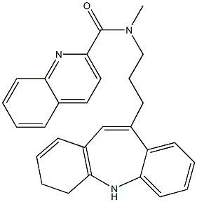 N-[3-(5,6-dihydrobenzo[b][1]benzazepin-11-yl)propyl]-N-methylquinoline-2-carboxamide Structure