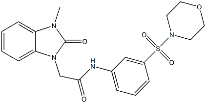 2-(3-methyl-2-oxobenzimidazol-1-yl)-N-(3-morpholin-4-ylsulfonylphenyl)acetamide Structure