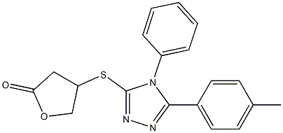 4-[[5-(4-methylphenyl)-4-phenyl-1,2,4-triazol-3-yl]sulfanyl]oxolan-2-one Structure