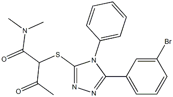  2-[[5-(3-bromophenyl)-4-phenyl-1,2,4-triazol-3-yl]sulfanyl]-N,N-dimethyl-3-oxobutanamide