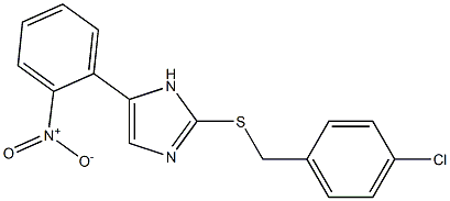 2-[(4-chlorophenyl)methylsulfanyl]-5-(2-nitrophenyl)-1H-imidazole Struktur