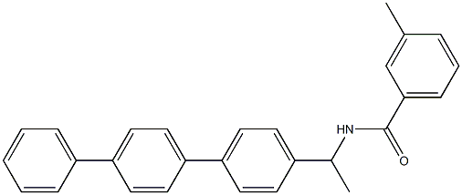 3-methyl-N-[1-[4-(4-phenylphenyl)phenyl]ethyl]benzamide Struktur