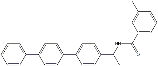 3-methyl-N-[1-[4-(4-phenylphenyl)phenyl]ethyl]benzamide 化学構造式