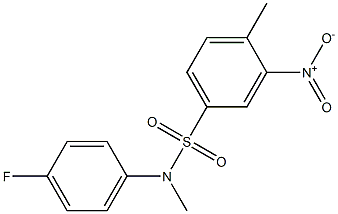 N-(4-fluorophenyl)-N,4-dimethyl-3-nitrobenzenesulfonamide Struktur