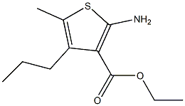 ethyl 2-amino-5-methyl-4-propylthiophene-3-carboxylate 化学構造式