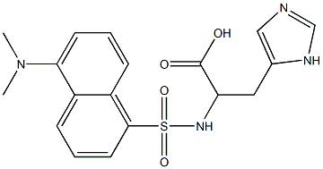 2-[[5-(dimethylamino)naphthalen-1-yl]sulfonylamino]-3-(1H-imidazol-5-yl)propanoic acid Structure