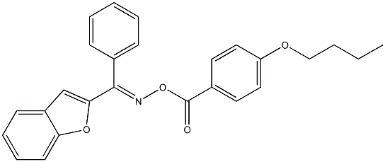 [(E)-[1-benzofuran-2-yl(phenyl)methylidene]amino] 4-butoxybenzoate,,结构式