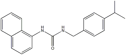 1-naphthalen-1-yl-3-[(4-propan-2-ylphenyl)methyl]urea 化学構造式