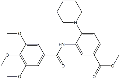 methyl 4-piperidin-1-yl-3-[(3,4,5-trimethoxybenzoyl)amino]benzoate Struktur